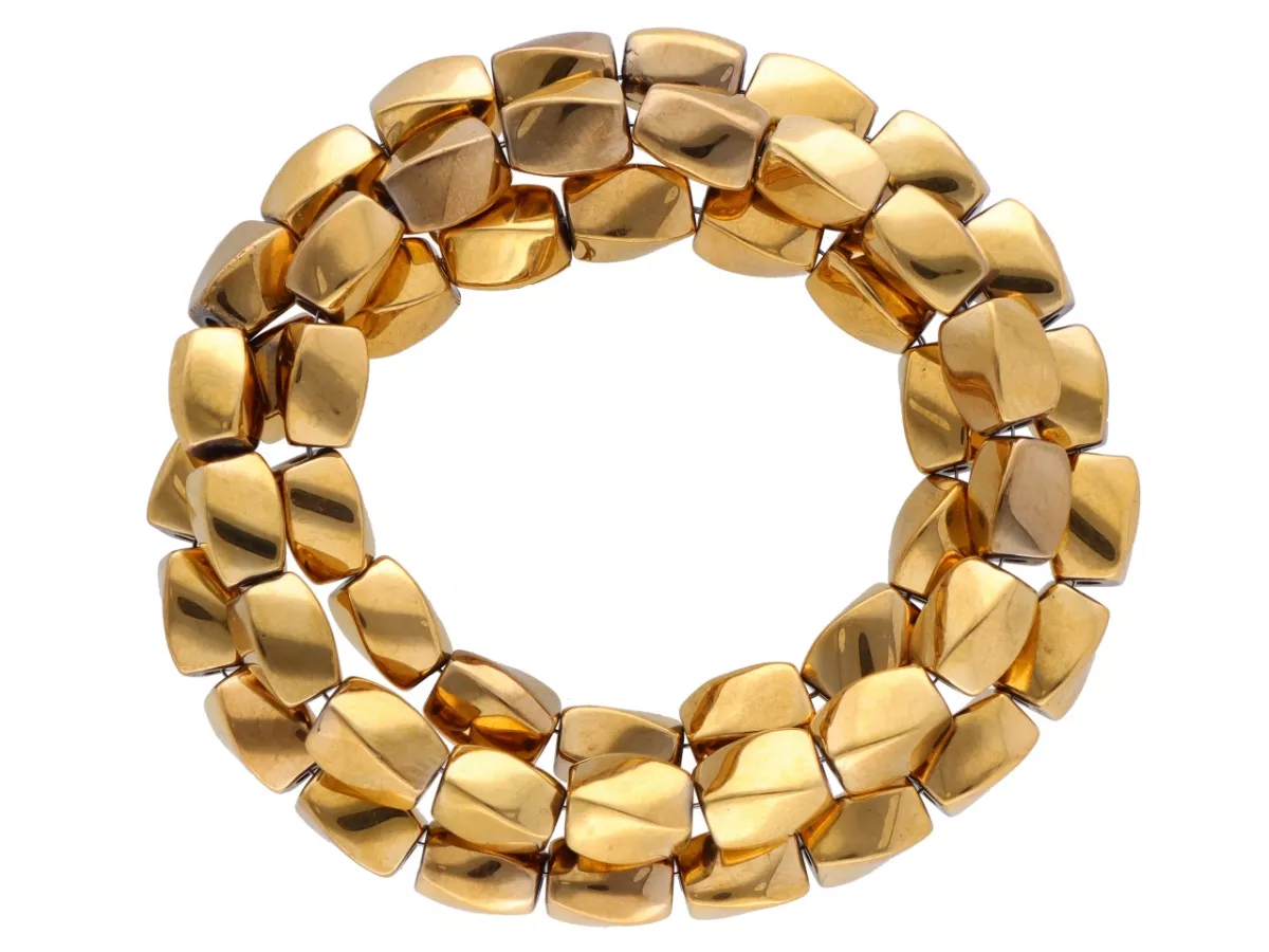 K7O89 HEMATYT MIODOWY ŁEZKI SKRĘCANE 5,5/8 mm - 1 SZNUR