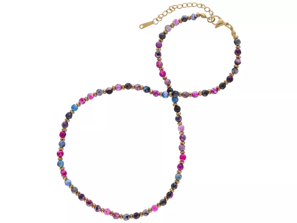 N3P12 NASZYJNIK AGAT I HEMATYT