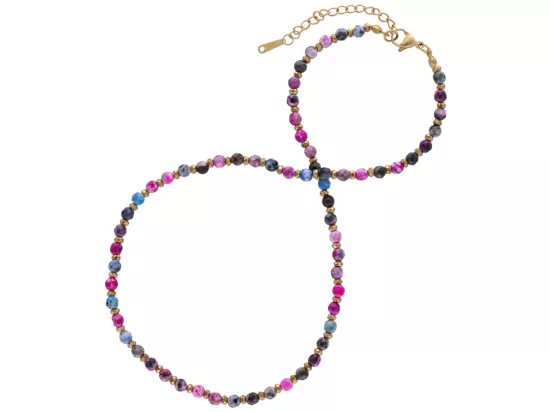 N3P12 NASZYJNIK AGAT I HEMATYT