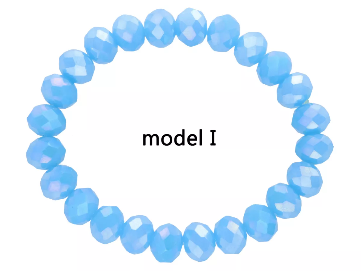 R2T65 BRANSOLETKA KRYSZTAŁKI 10 mm NA GUMCE