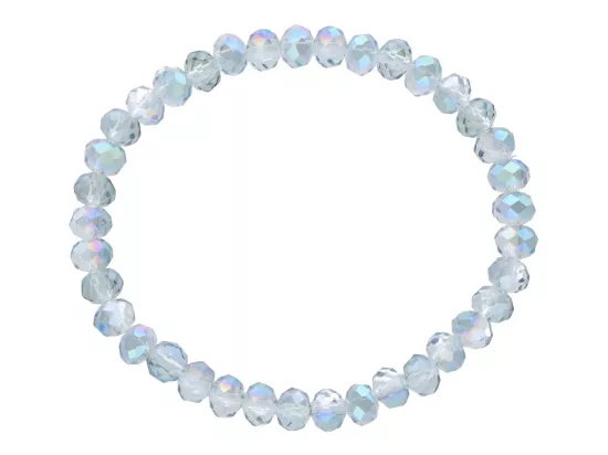 R4G30 BRANSOLETKA KRYSZTAŁKI 6 mm NA GUMCE