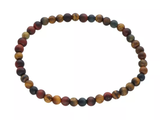 R3T82 BRANSOLETKA TYGRYSIE OKO MATOWE KULE 4,5 mm