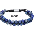 R4T37 BRANSOLETKA SHAMBALLA LAPIS LAZULI I STAL CHIRURGICZNA