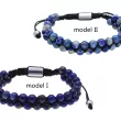 R4T37 BRANSOLETKA SHAMBALLA LAPIS LAZULI I STAL CHIRURGICZNA