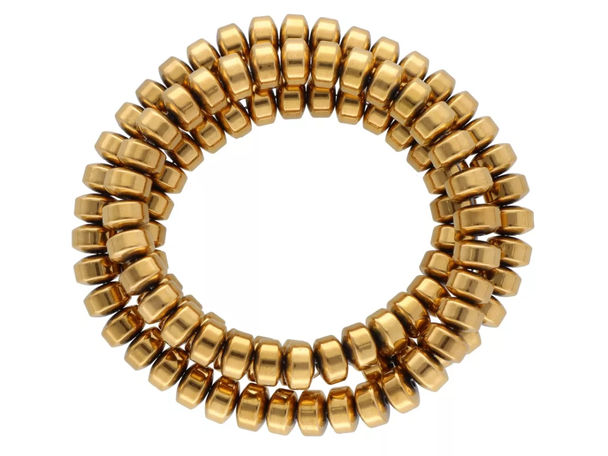 K7P25 HEMATYT MIODOWY TALERZYKI 6,5/4 mm - 1 SZNUR