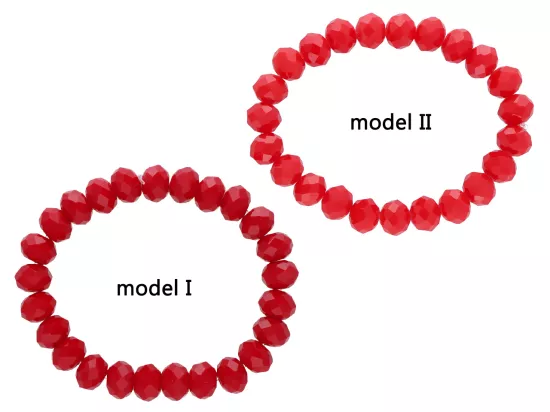 R2G41 BRANSOLETKA KRYSZTAŁKI 10 mm NA GUMCE