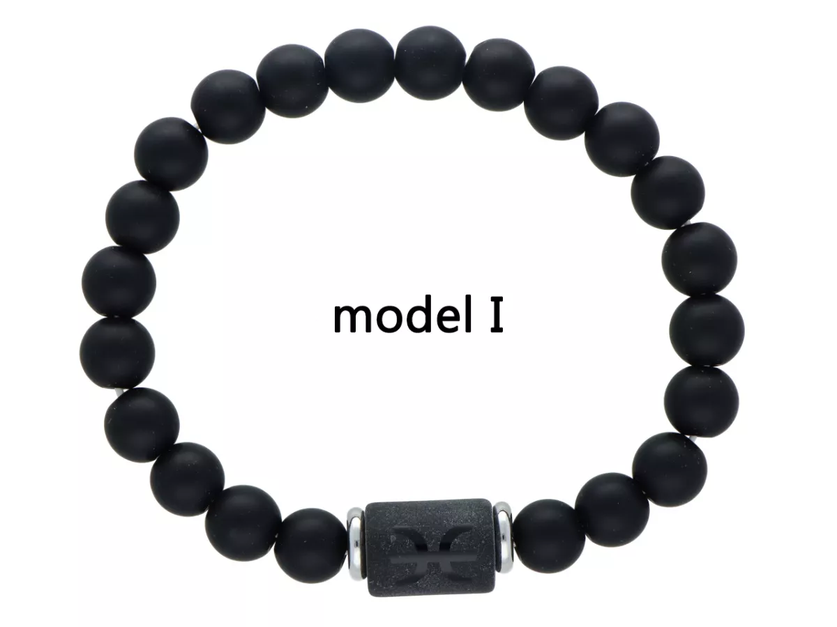 R4E85 BRANSOLETKA LAWA PRASOWANA KULE 8 mm - RYBY