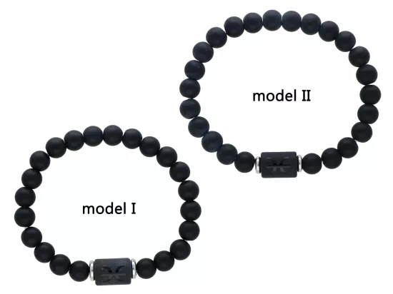 R4E85 BRANSOLETKA LAWA PRASOWANA KULE 8 mm - RYBY