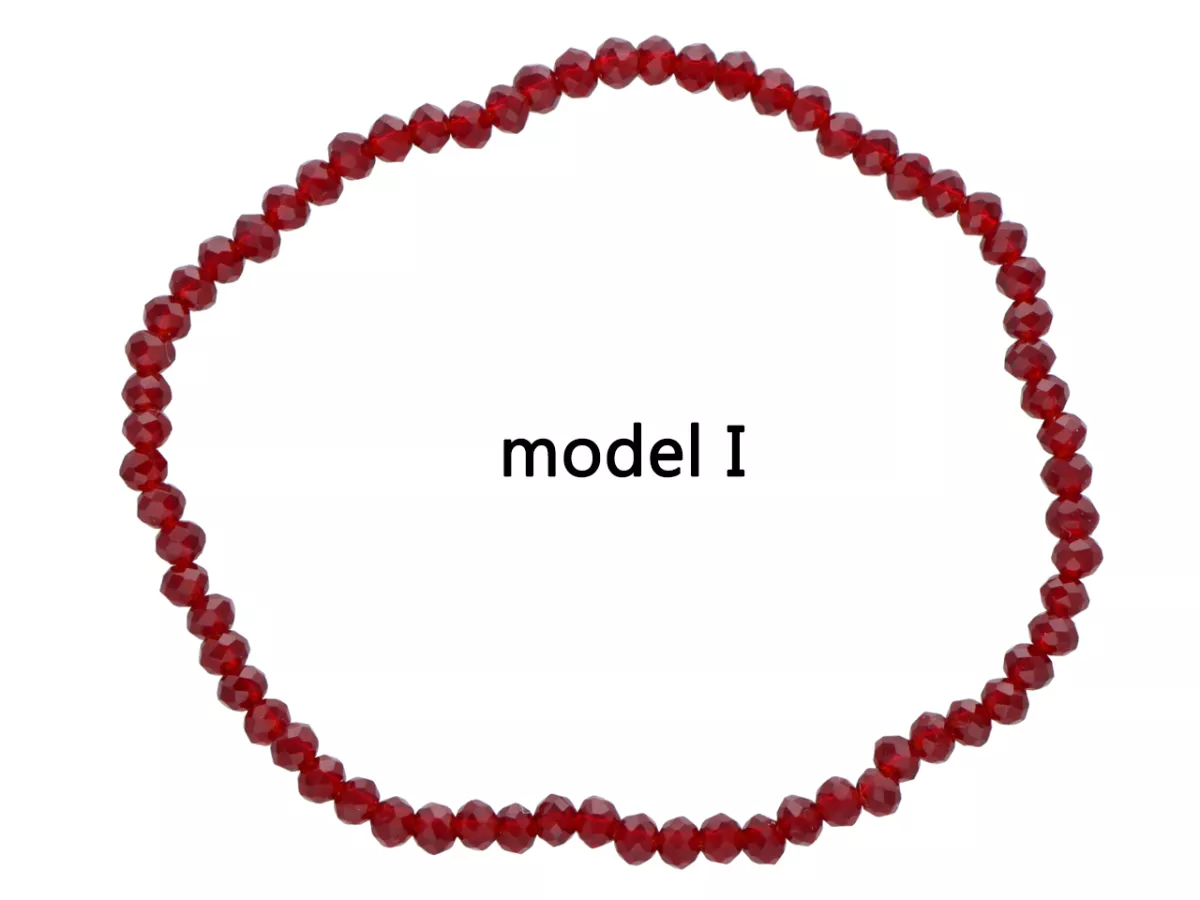 R4C15 BRANSOLETKA KRYSZTAŁKI 3 mm NA GUMCE