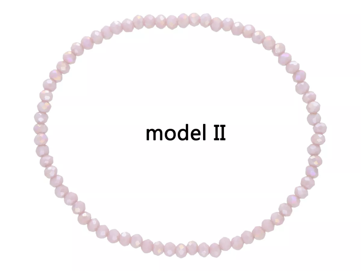 R4C15 BRANSOLETKA KRYSZTAŁKI 3 mm NA GUMCE