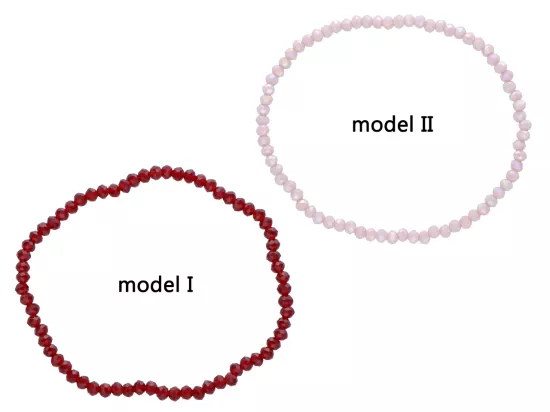 R4C15 BRANSOLETKA KRYSZTAŁKI 3 mm NA GUMCE