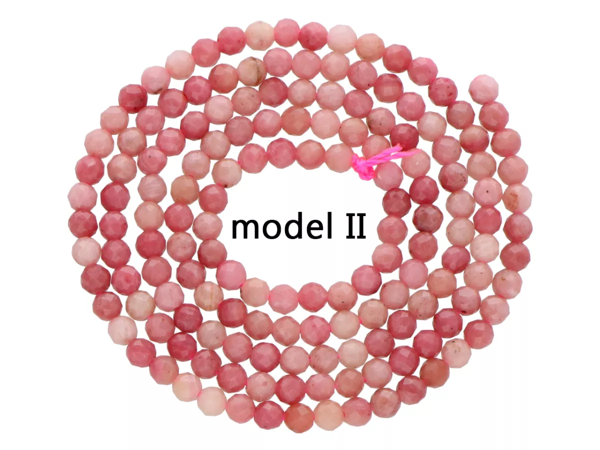 K7C36 RODOCHROZYT KULE FASETOWANE  - 1 SZNUR