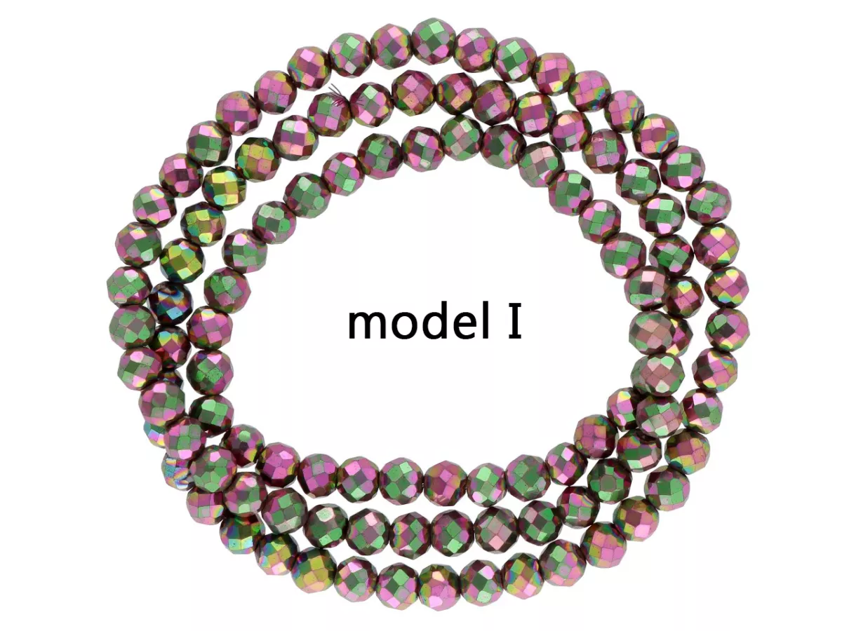 K6X39 HEMATYT KULE FASETOWANE 4 mm - 1 SZNUR