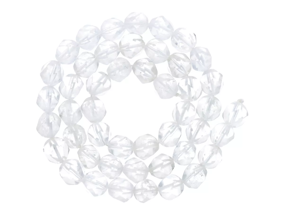 K7K05 KRYSZTAŁ GÓRSKI DIAMENTOWY KULE FASETOWANE 7,5 mm - 1 SZNUR