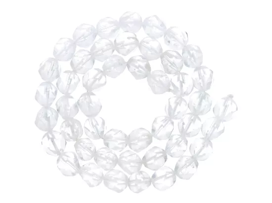 K7K05 KRYSZTAŁ GÓRSKI DIAMENTOWY KULE FASETOWANE 7,5 mm - 1 SZNUR