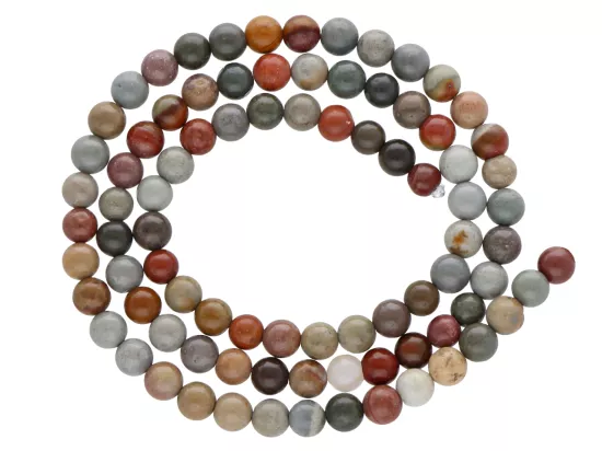 K7A22 JASPIS MORSKI BRĄZOWY KULE 4,5 mm - 1 SZNUR