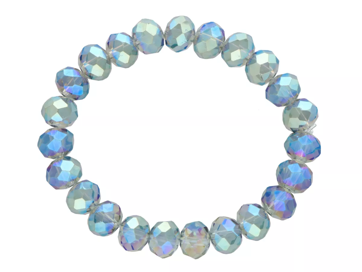 R2X55 BRANSOLETKA KRYSZTAŁKI 10 mm NA GUMCE