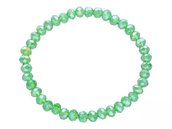 R4F95 BRANSOLETKA KRYSZTAŁKI 6 mm NA GUMCE