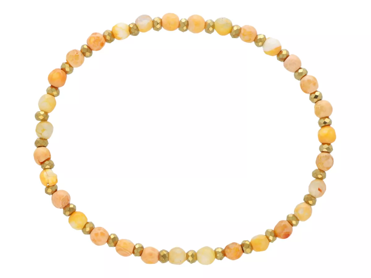 R5D24 BRANSOLETKA AGAT I HEMATYT