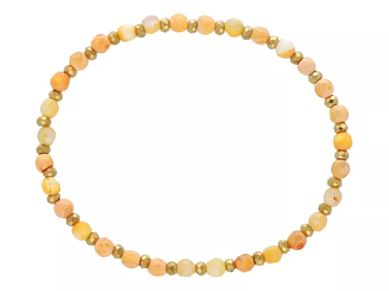 R5D24 BRANSOLETKA AGAT I HEMATYT