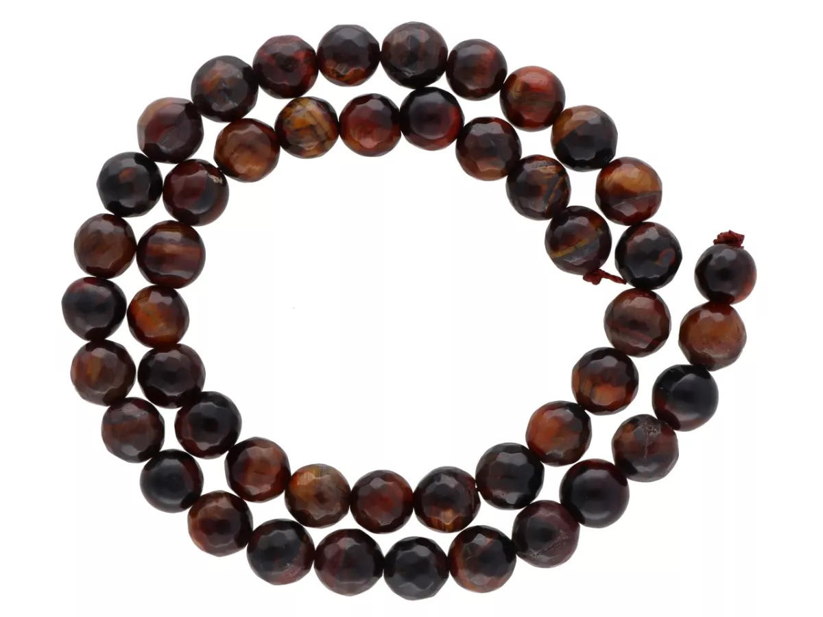 K6W19 BAWOLE OKO KULE FASETOWANE 8 mm - 1 SZNUR
