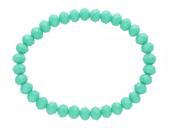 R4C99 BRANSOLETKA KRYSZTAŁKI 6 mm NA GUMCE