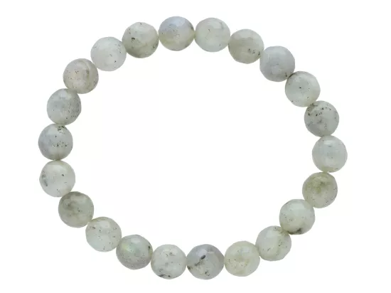 R2M52 BRANSOLETKA LABRADORYT KULE FASETOWANE 8 mm