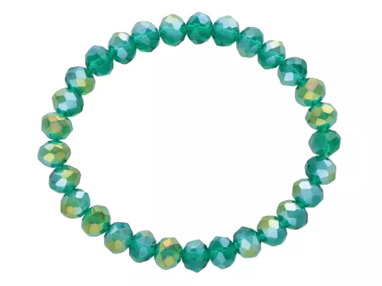 R4G46 BRANSOLETKA KRYSZTAŁKI 8 mm NA GUMCE