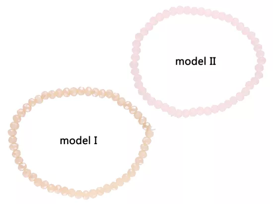 R4F87 BRANSOLETKA KRYSZTAŁKI 4,5 mm NA GUMCE