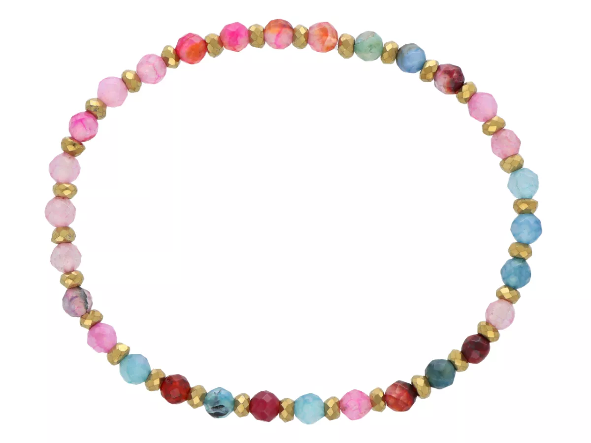 R5D36 BRANSOLETKA AGAT I HEMATYT