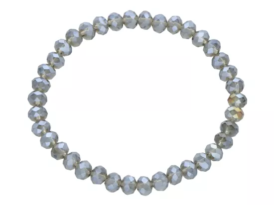 R4F97 BRANSOLETKA KRYSZTAŁKI 6 mm NA GUMCE