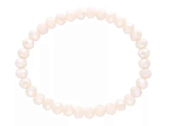 R4D10 BRANSOLETKA KRYSZTAŁKI 6 mm NA GUMCE