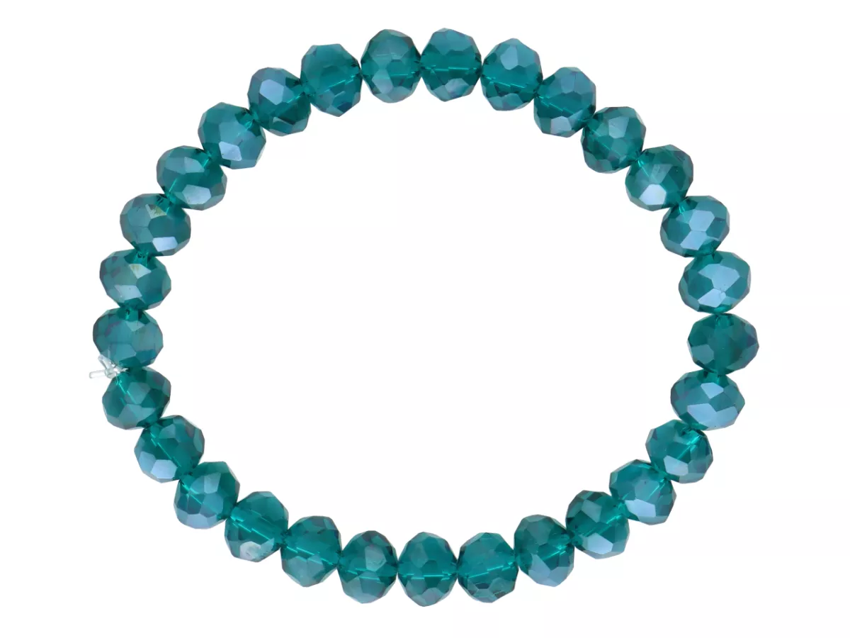 R4G45 BRANSOLETKA KRYSZTAŁKI 8 mm NA GUMCE