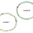 R4M21 BRANSOLETKA AMAZONIT DIAMENTOWY KULE FASETOWANE 6 mm