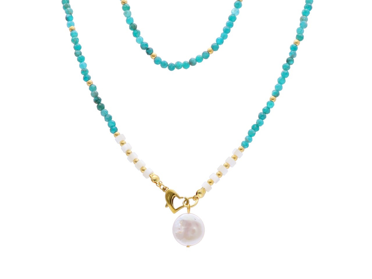 N3M32 NASZYJNIK APATYT I MASA PERŁOWA