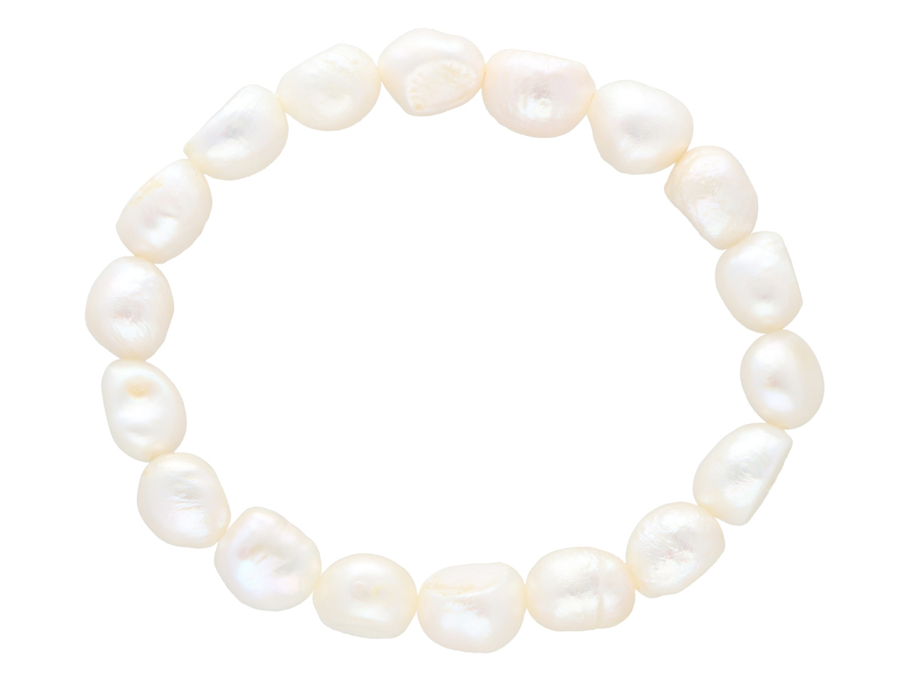 R2R66 BRANSOLETKA PERŁY NATURALNE NA GUMCE