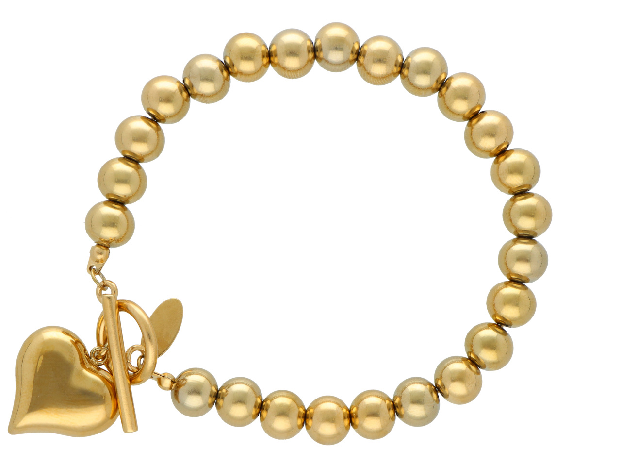 Motyw serca - bransoletka ze stali chirurgicznej